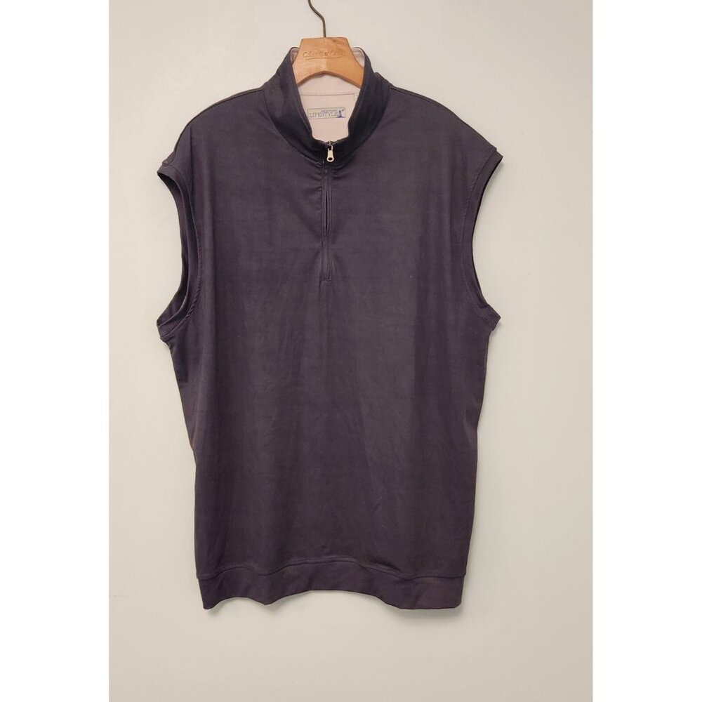 NWT Westport‎ Lifestyle Links 1/4 Zip Charcoal Gray Golf Vest Mens Sz LT NEW - Picture 4 of 11